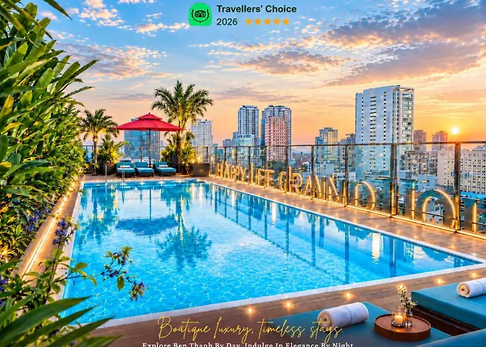 Happy Life Grand Hotel & Rooftop Skybar Ciudad Ho Chi Minh 